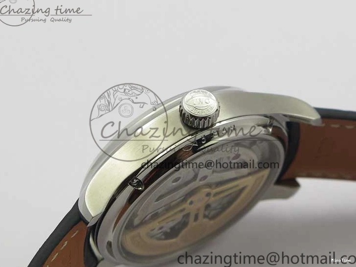 MIROTIME 0216 Portugieser Perpetual Calendar IW503301 V9F 1:1 Best Edition Silver Dial on Black Leather Strap A EyeCatching 7116